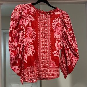 Farm Rio Flora Tapestry Blouse In Multicolor